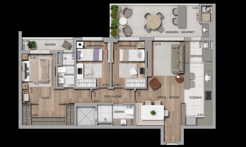 Apartamento, 3 quartos, à venda, 110 m², Petrópolis - Caxias do Sul — foto 5