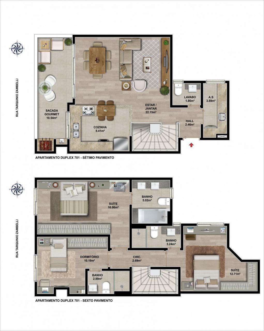 Cobertura, 3 quartos, à venda, 123 m², Nossa Senhora de Lourdes - Caxias do Sul — foto 2