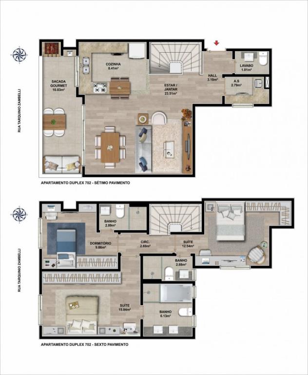 Cobertura, 3 quartos, à venda, 123 m², Nossa Senhora de Lourdes - Caxias do Sul — foto 3